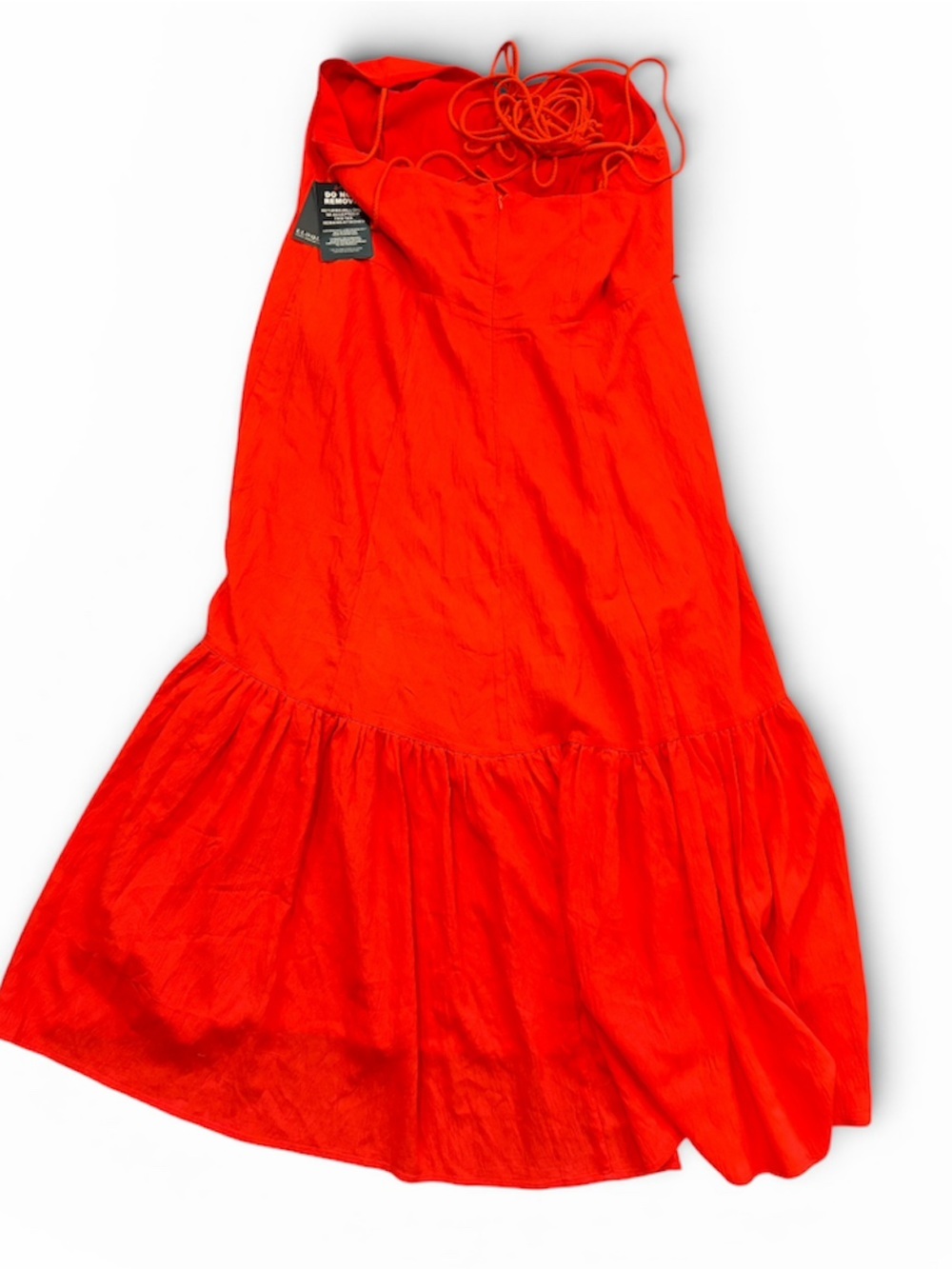 NWT Eloquii Nordstrom Red Strappy Tiered Maxi Dress Wedding Resortwear vacation - Picture 7 of 9